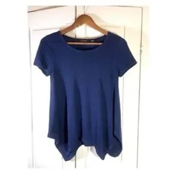 Elegant Navy Off-The-Shoulder Sweater